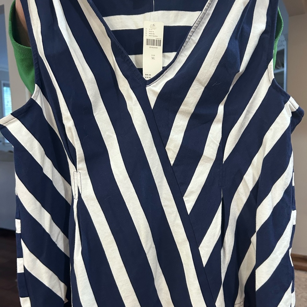 Striped Navy and White Women's Top